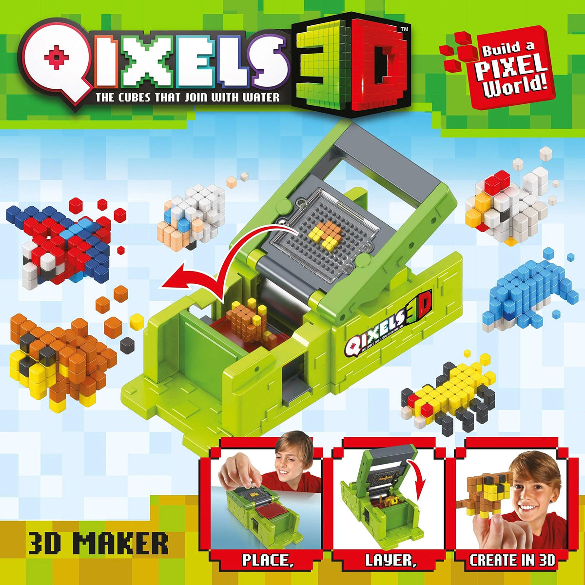 Original Qixels The Cubes That Join With Water Children's Toys