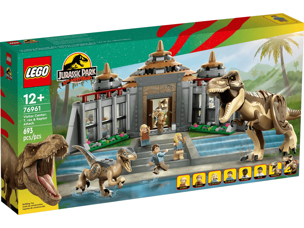 LEGO 76961 Jurassic Park Visitor Center: T. Rex & Raptor Attack - TOYBOX Toy Shop