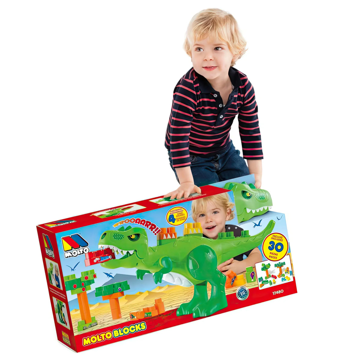 MOLTO Dino Blocks 30 pcs TOYBOX