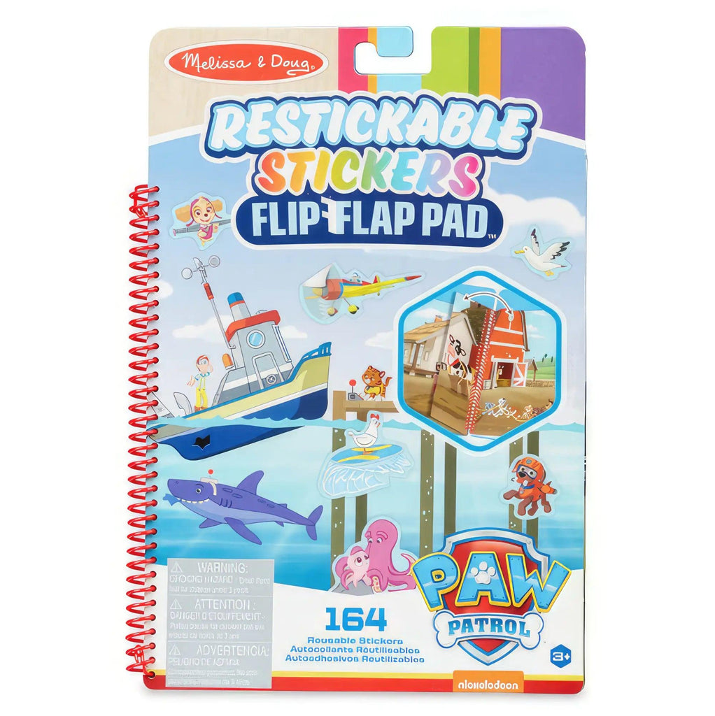 Melissa & Doug PAW Patrol Restickable Stickers Flip-Flap Pad - Adventure Bay - TOYBOX Toy Shop