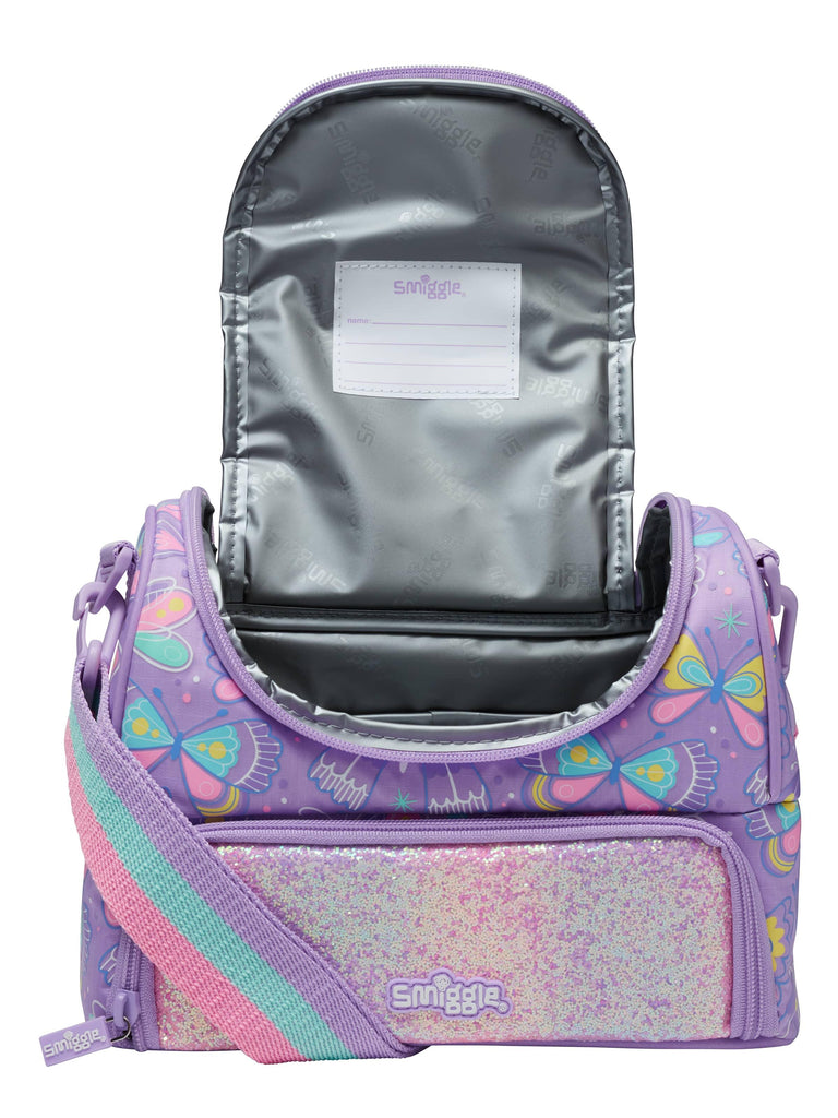 SMIGGLE Flutter Double Decker Lunch Box With Strap - Lilac - TOYBOX Toy Shop