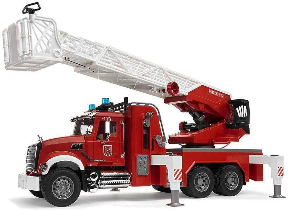 BRUDER Mack Granite Fire Engine with Slewing Ladder and Water Pump - TOYBOX Toy Shop