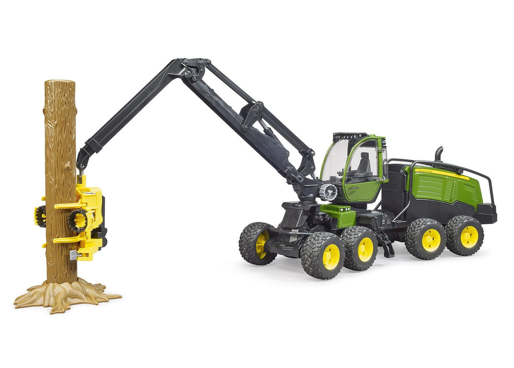 BRUDER John Deere 1270G Harvester with one Tree Trunk - TOYBOX Toy Shop