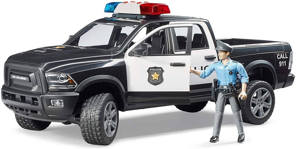 BRUDER RAM 2500 Police Pickup Truck with Policeman - TOYBOX Toy Shop