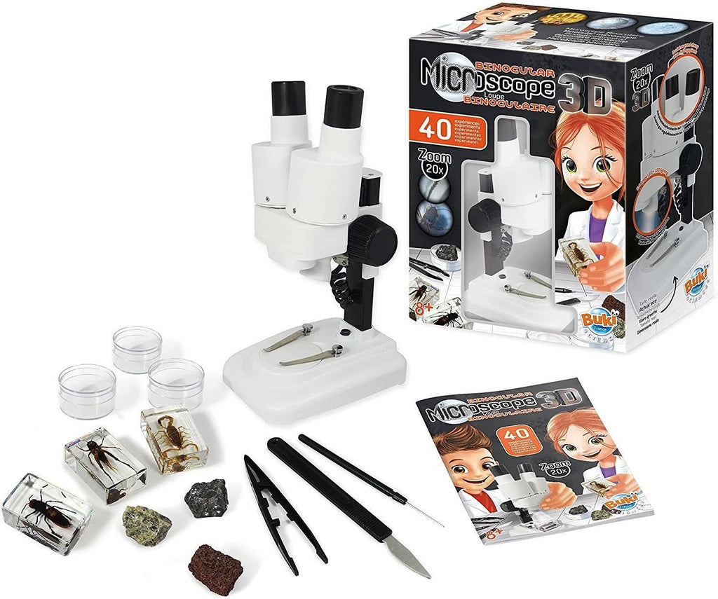 BUKI France MR500 - Binocular Microscope 3D - TOYBOX Toy Shop