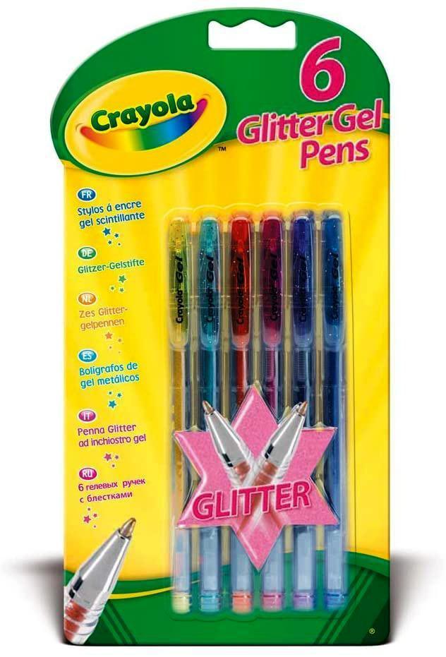 Crayola Glitter Gel Pens Pack of 6 - TOYBOX Toy Shop