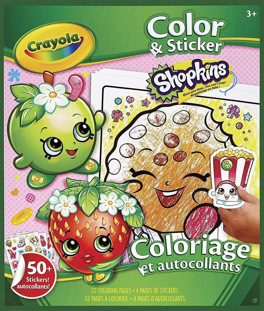 Crayola Vivid Imaginations Shopkins Colour and Sticker Book - TOYBOX Toy Shop