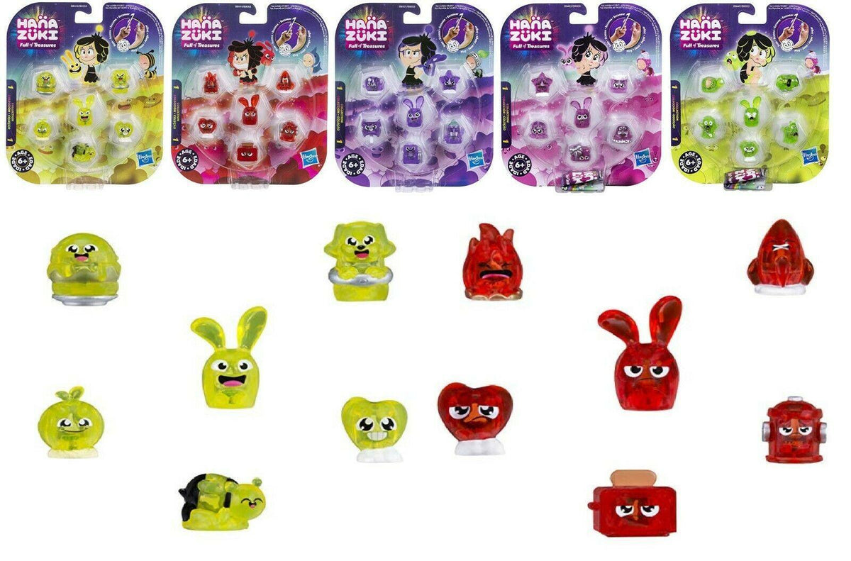 Hanazuki Treasure 6-Pack - Purple/Courageous Collection With Hemka Figure