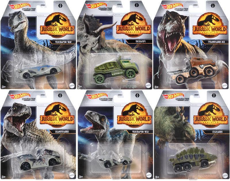 Hot Wheels Character Cars Jurassic World Vehicle Assorted TOYBOX