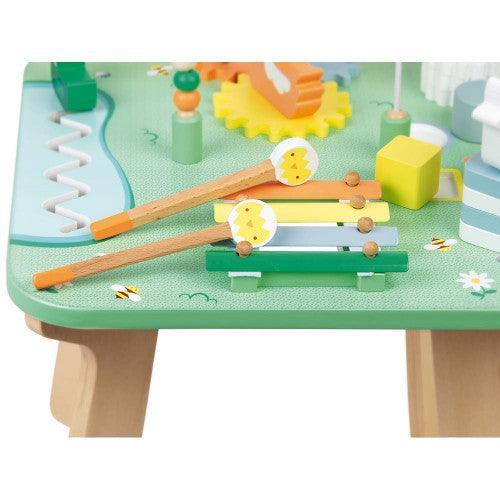 Janod Pretty Meadow Wooden Activity Table - TOYBOX Toy Shop