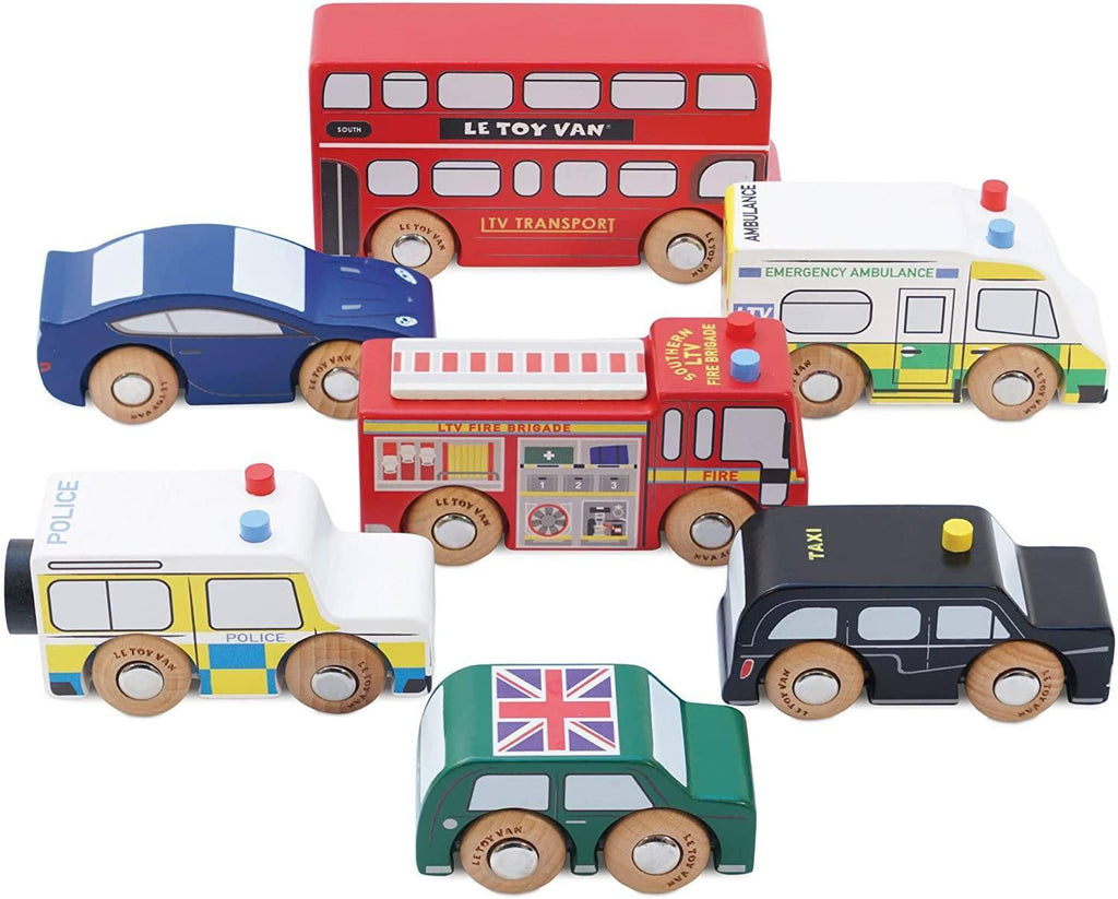 Le Toy Van Premium Wooden London Toy Car Set - TOYBOX Toy Shop