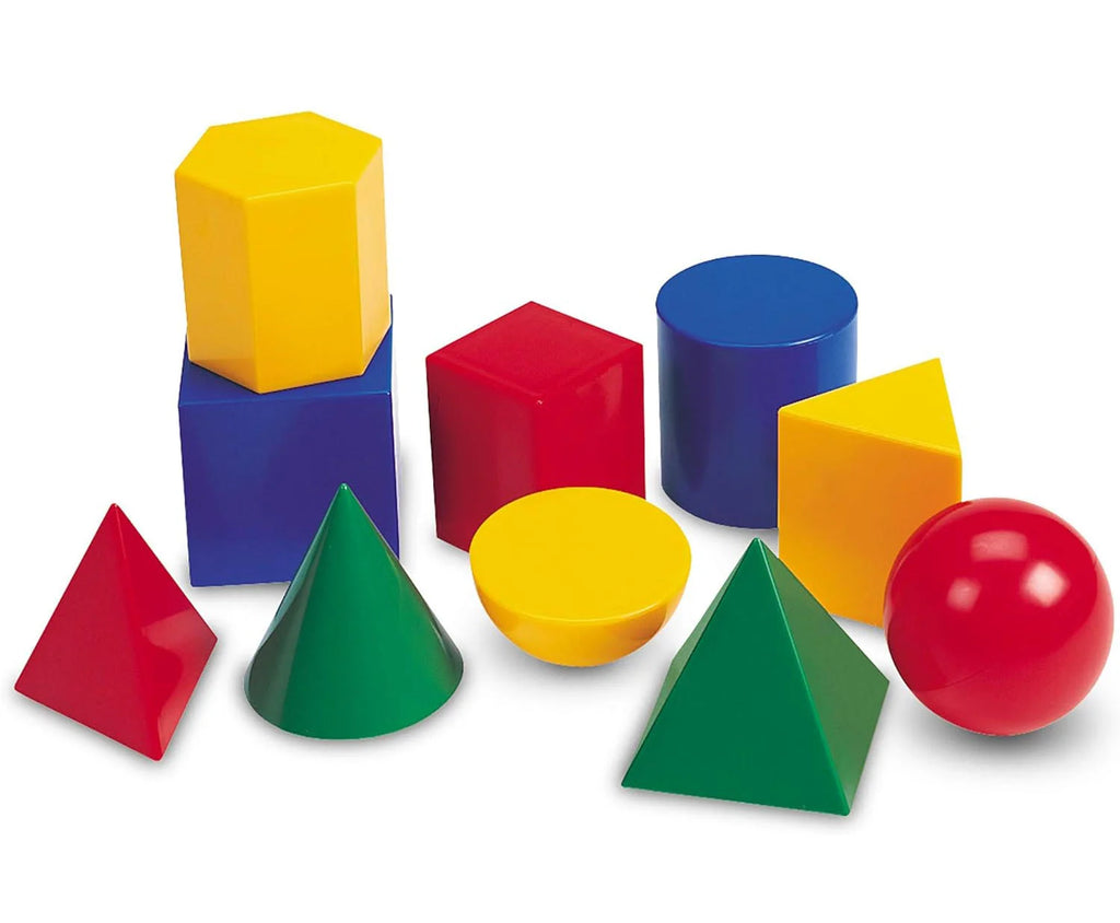 Learning Resources Large Plastic Geometric Shapes, Set of 10 - TOYBOX Toy Shop