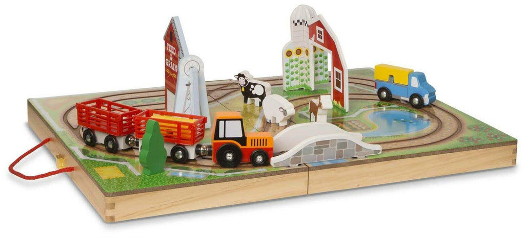 Melissa & Doug 40142 Wooden Town Play Set With Storage Tray (32pc) - TOYBOX Toy Shop