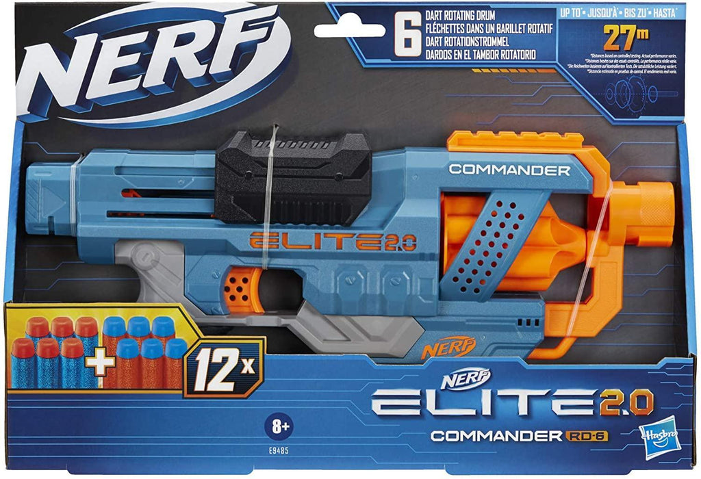Nerf Elite 2.0 Commander RD-6 Blaster - TOYBOX Toy Shop