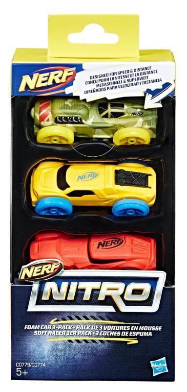 Nerf Nitro C0779 Foam Cars - Pack of 3 - TOYBOX Toy Shop