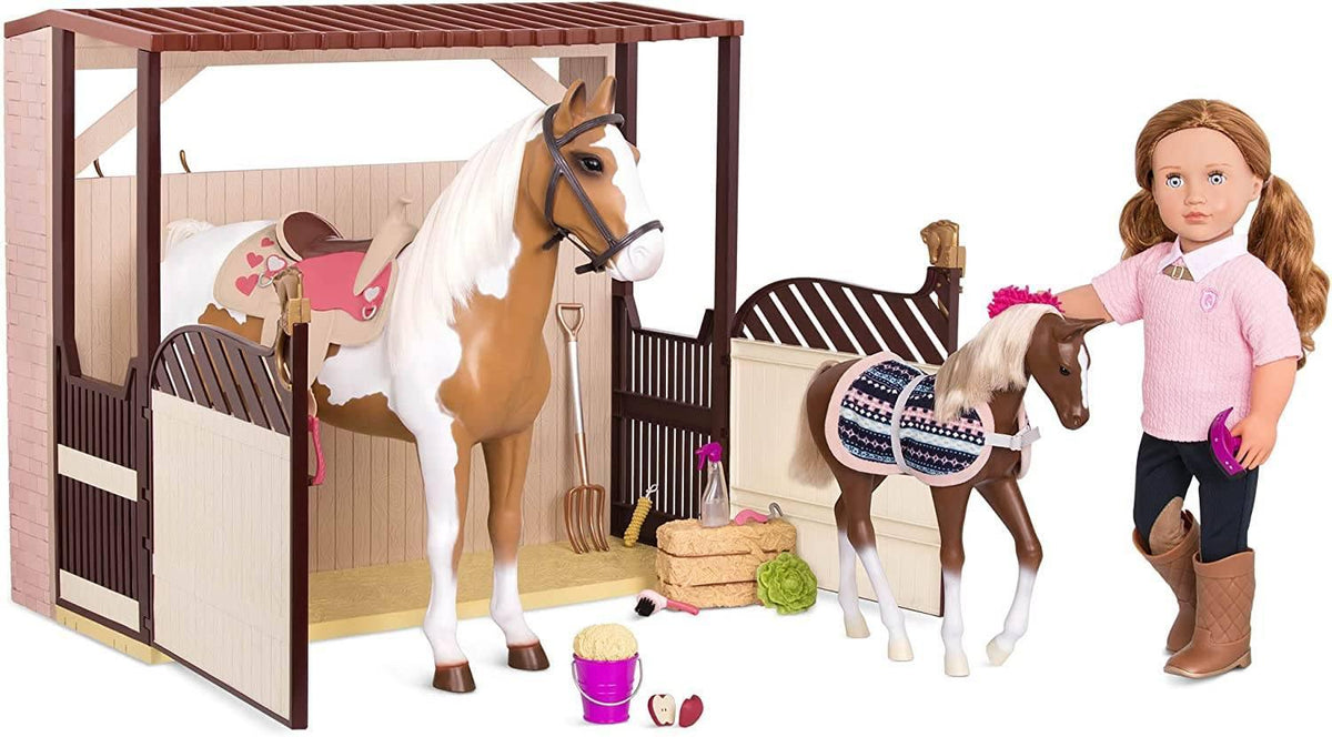 American girl best sale horse stable set