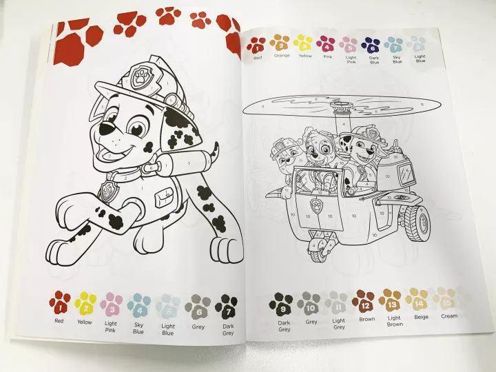 PAW Patrol Colour By Numbers - TOYBOX Toy Shop