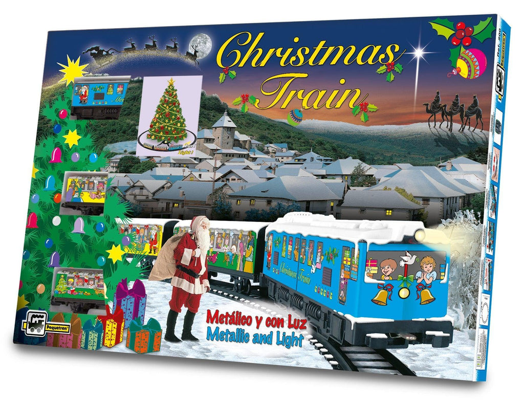 PEQUETREN 200 Christmas Train Set Metallic With Light - TOYBOX Toy Shop