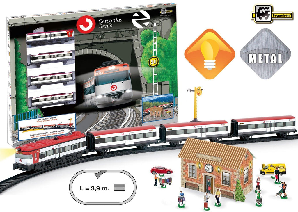 PEQUETREN 675 Cercanias Renfe Metallic Train Set - TOYBOX Toy Shop