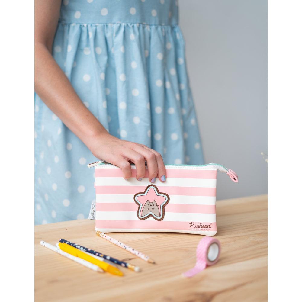 Pusheen Rose Collection Triple Pencil Case - TOYBOX Toy Shop
