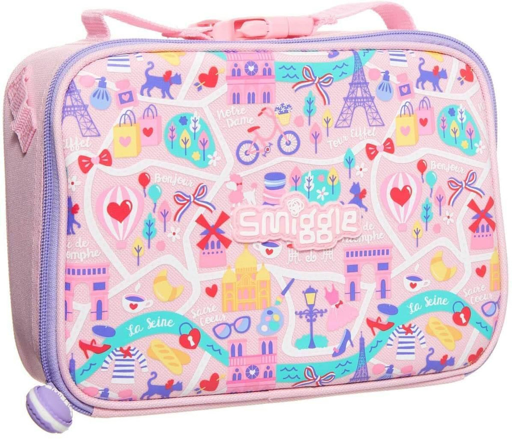 SMIGGLE Explore Attachable Square Lunchbox, Pink - TOYBOX Toy Shop