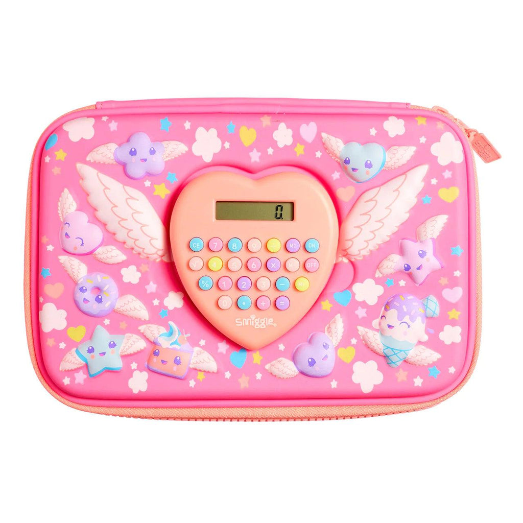 SMIGGLE Calculator Hardtop Pencil Case - Pink - TOYBOX Toy Shop