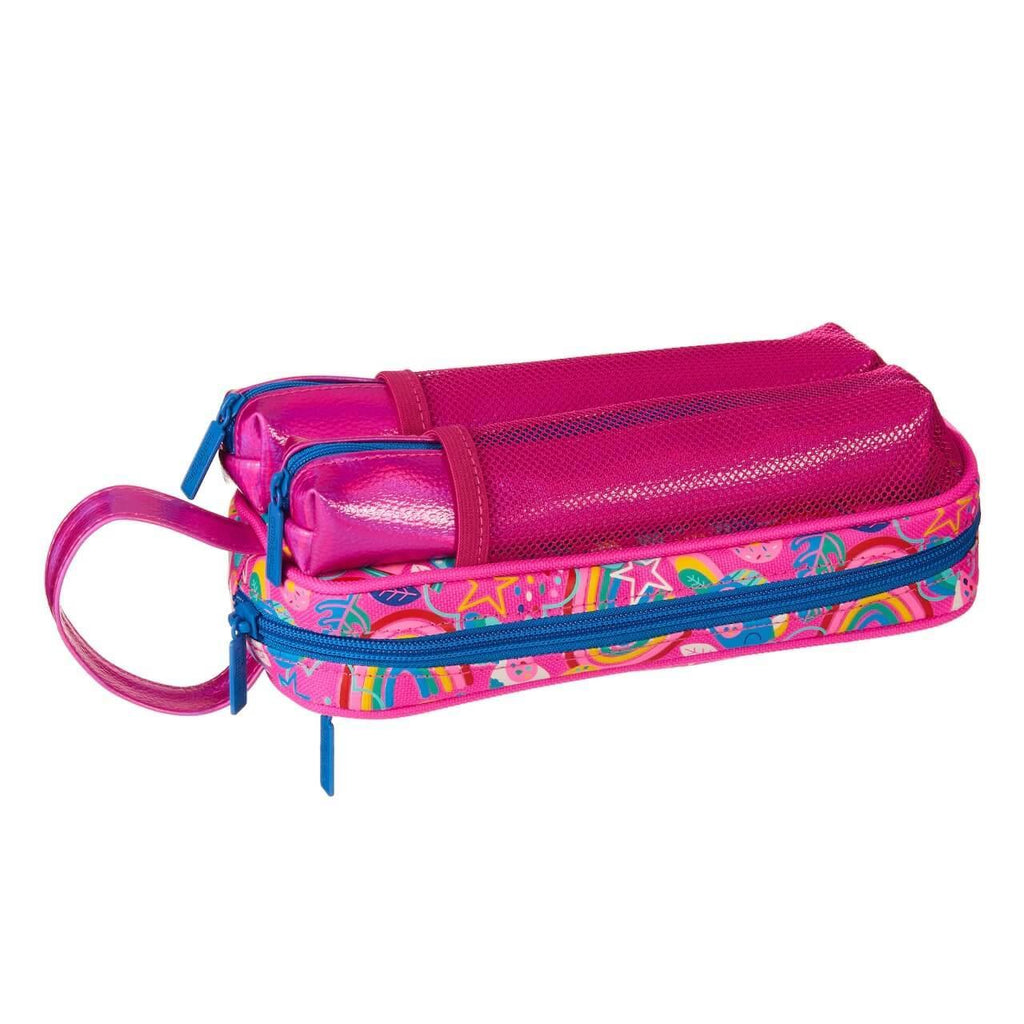 SMIGGLE Flow 3 In 1 Pencil Case - Pink/Blue - TOYBOX Toy Shop