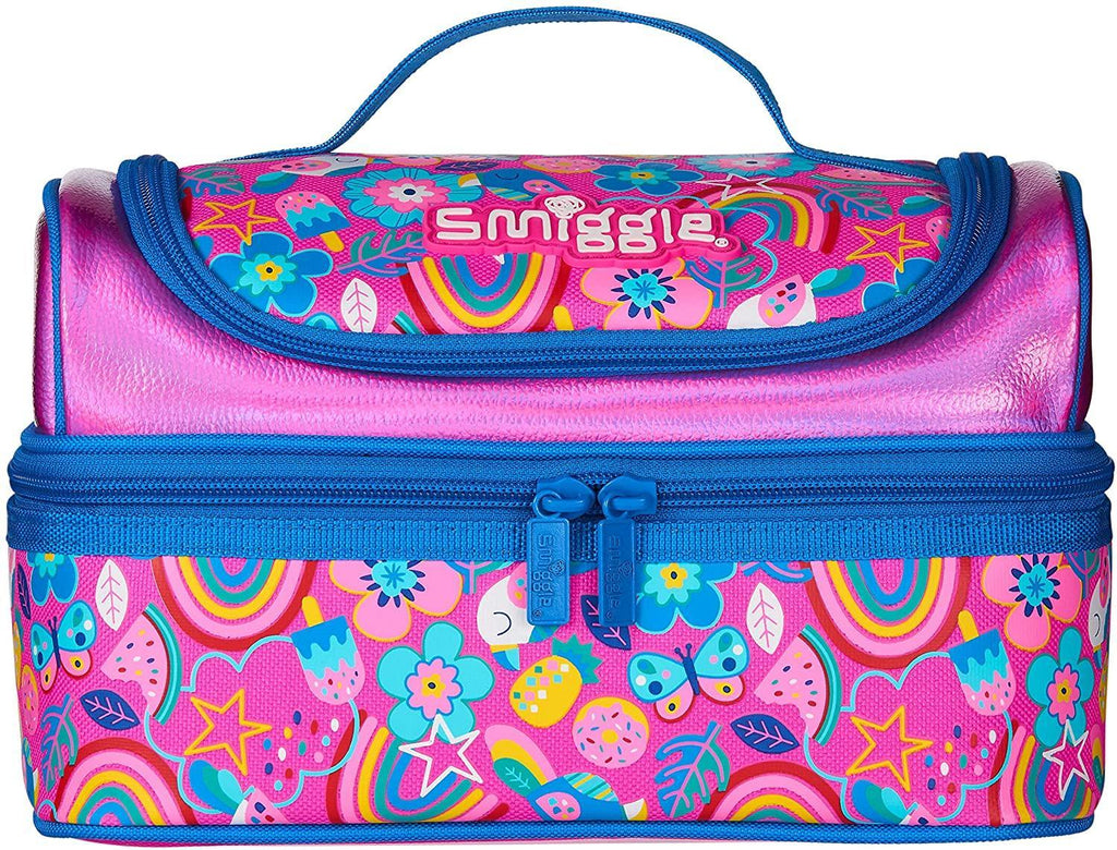 SMIGGLE Flow Double Decker Lunchbox - Pink - TOYBOX Toy Shop