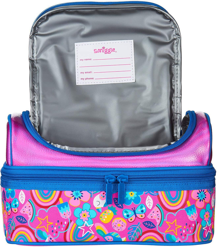 SMIGGLE Flow Double Decker Lunchbox - Pink - TOYBOX Toy Shop