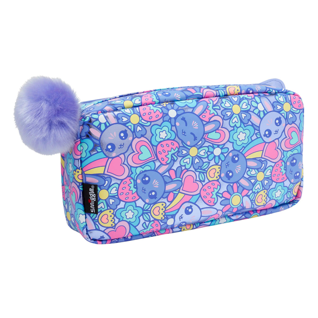 SMIGGLE Hop Character Two Pocket Pencil Case - Lilac - TOYBOX Toy Shop