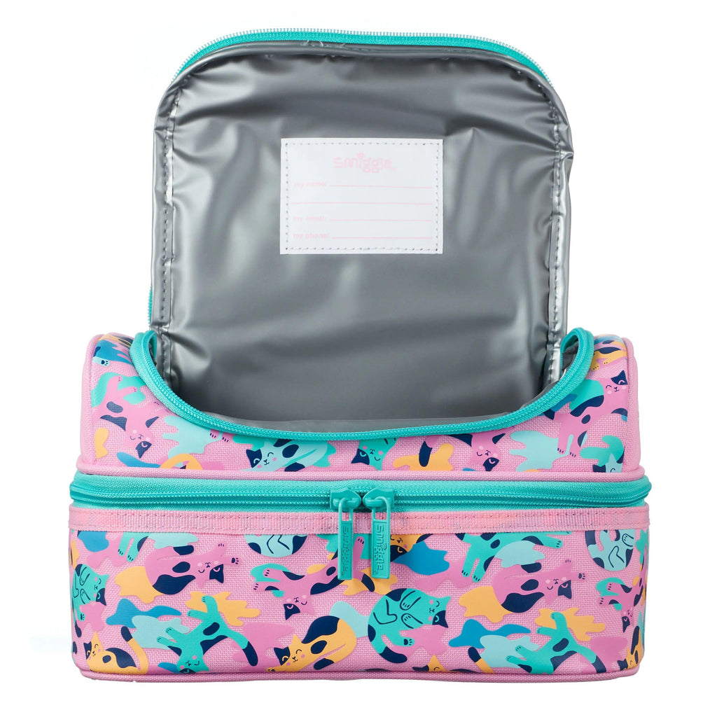 SMIGGLE Illusion Double Decker Lunchbox - Pink - TOYBOX Toy Shop