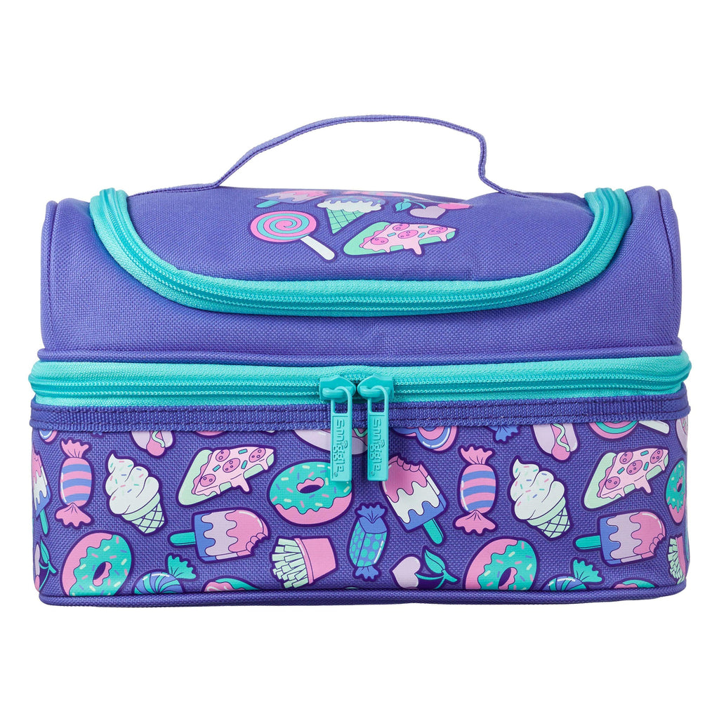 SMIGGLE Neat Double Decker Lunchbox - Purple - TOYBOX Toy Shop