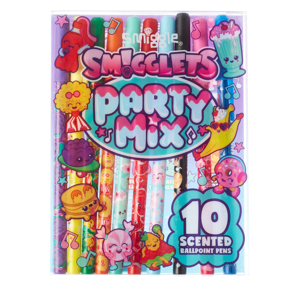 SMIGGLE Party Mix Scented Pen Pack X10 Colour Mix TOYBOX smiggle-party-mix-scented-pen-pack-x10-colour-mix-toybox