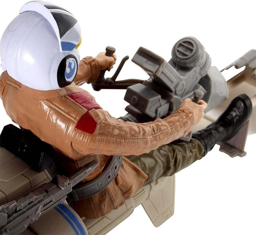 Star Wars The Force Awakens Speeder Bike and Poe Dameron 12-Inch Figure - TOYBOX Toy Shop