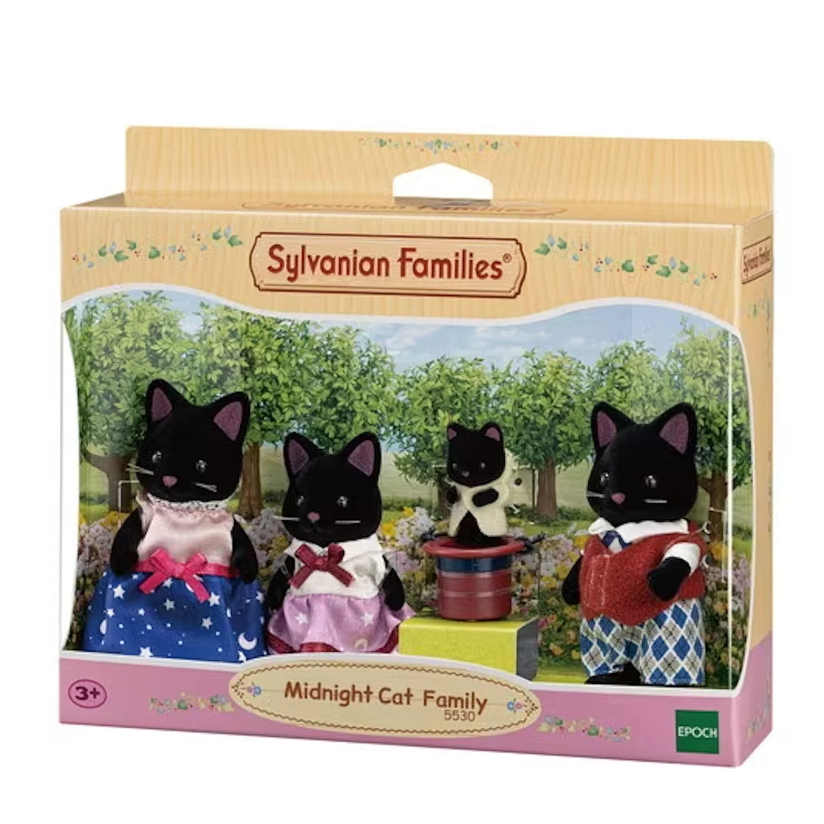 Sylvanian Families 5530: Midnight Cat Family Figures for