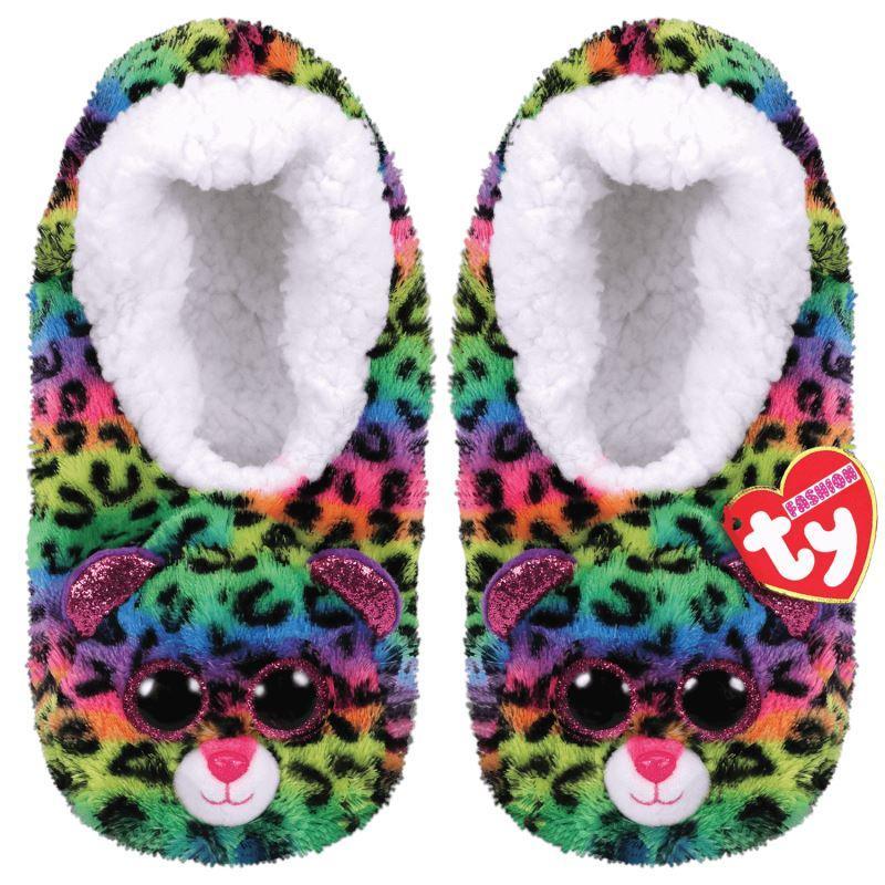 Ty Beanie Boo Soft Plush Slippers - Dotty Leopard - TOYBOX Toy Shop