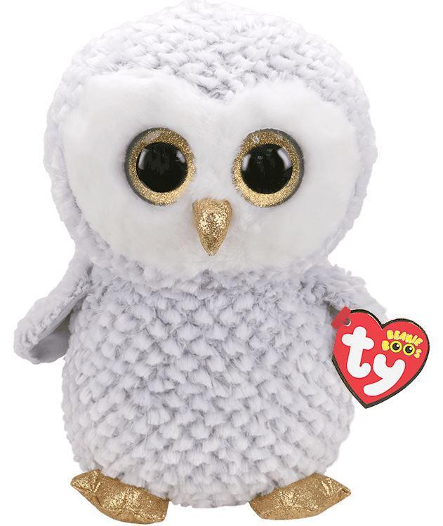 Ty Owlette White And Grey Plush 15cm - TOYBOX Toy Shop
