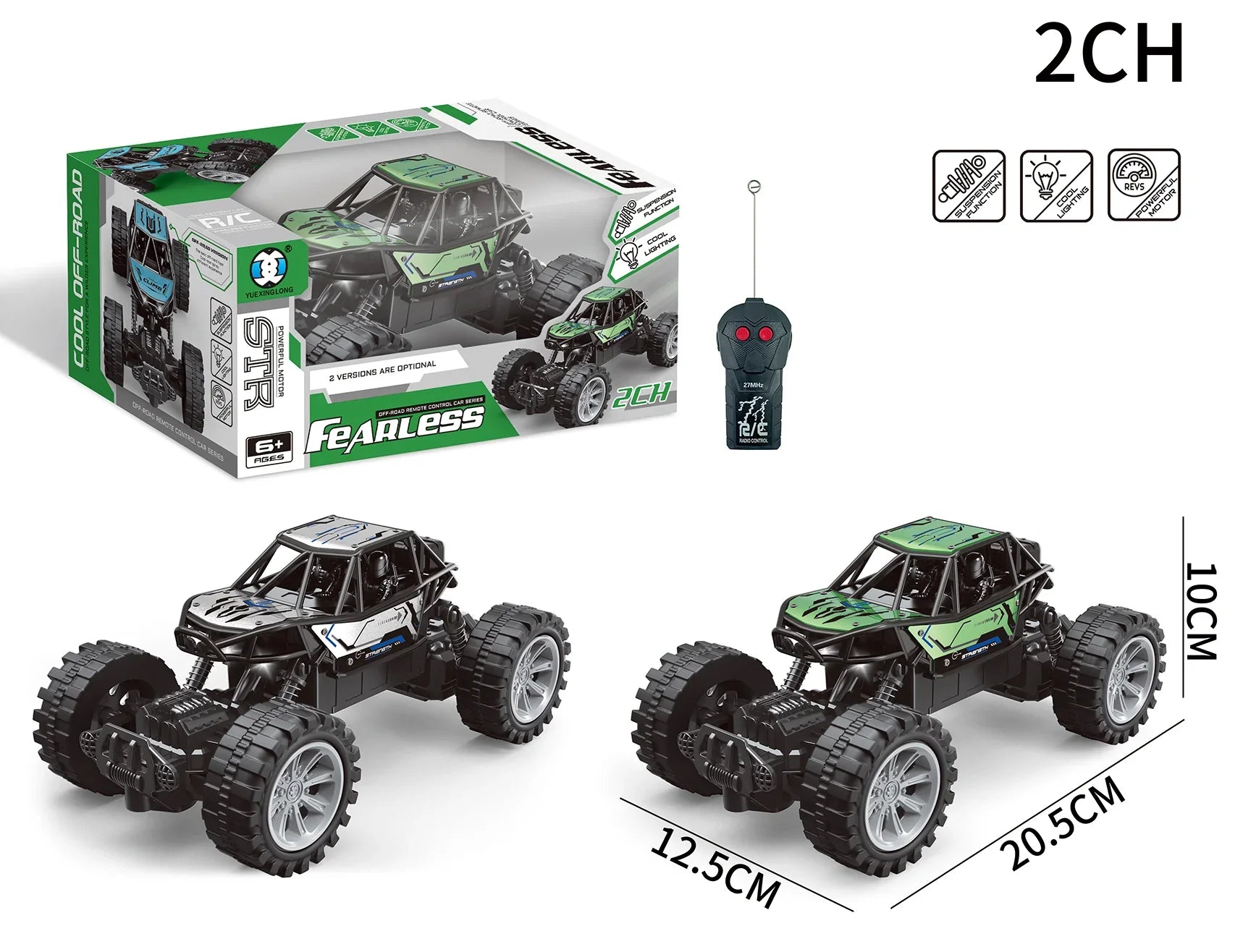 Fearless 2 Channel RC Climbing Car Conquer any terrain TOYBOX