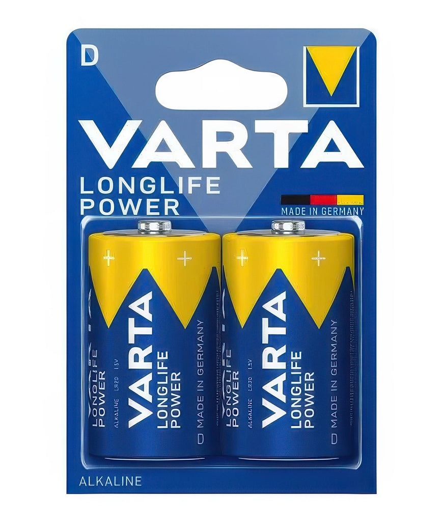 VARTA Longlife Power D Alkaline Battery X 2 Pack