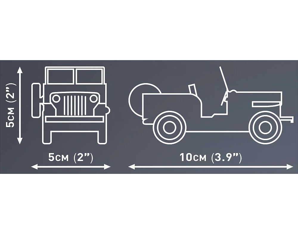 COBI Jeep Willys Cj-2a Green Model Kit