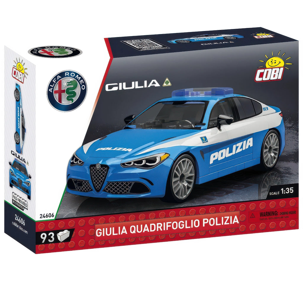 COBI Alfa Romeo Giulia Quadrifoglio Polizia Model Kit