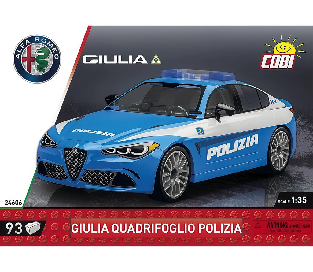 COBI Alfa Romeo Giulia Quadrifoglio Polizia Model Kit
