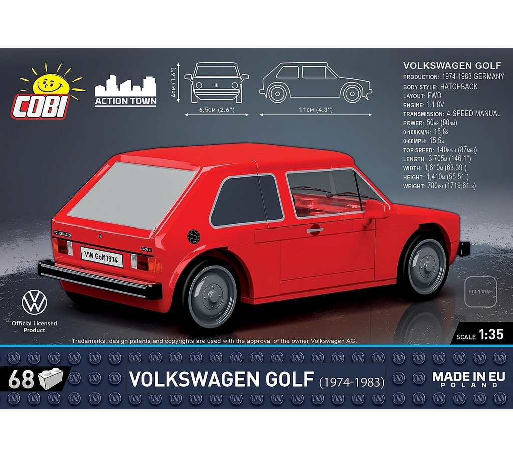 COBI Volkswagen Golf (1974-1983) Model Kit