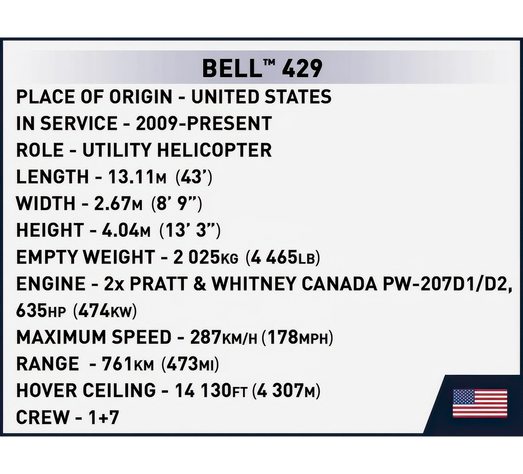 COBI Bell 429 Air Ambulance Model Kit
