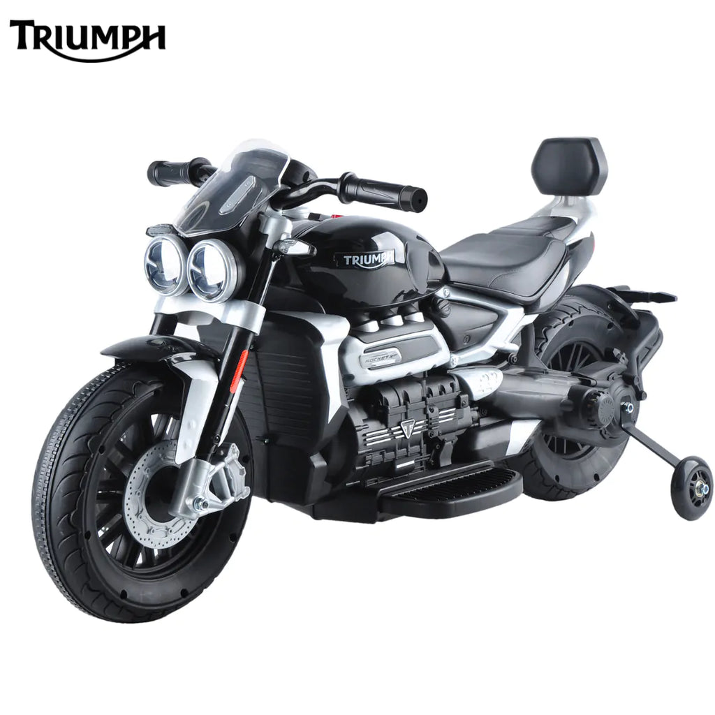 Triumph Rocket 3GT Electric 12V Battery Powered  Ride-On Motorbike - Black - TOYBOX Toy Shop