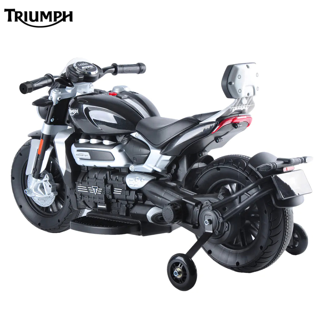 Triumph Rocket 3GT Electric 12V Battery Powered  Ride-On Motorbike - Black - TOYBOX Toy Shop