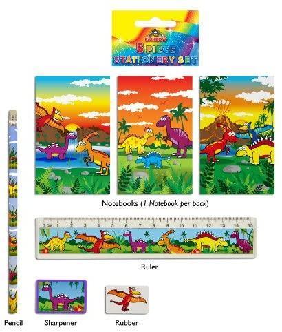 5 Piece Dino Stationery Set - TOYBOX Toy Shop