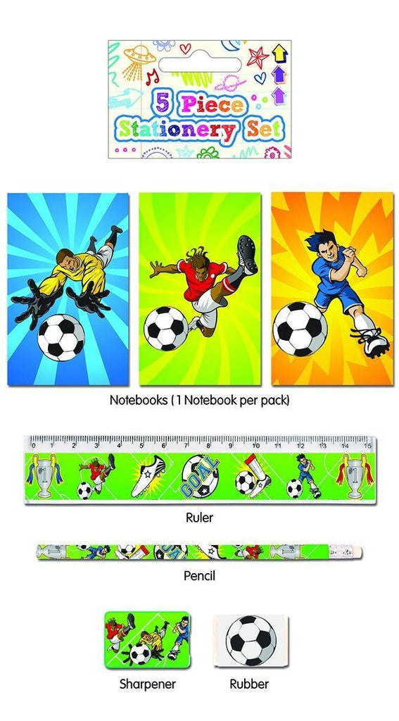 5 Piece Football Stationery Set - TOYBOX Toy Shop