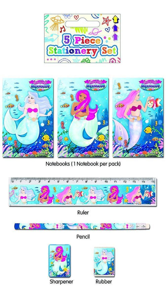 5 Piece Mermaid Stationery Set - TOYBOX Toy Shop