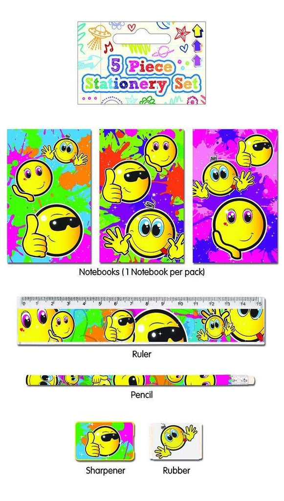 5 Piece Smile Stationery Sets - TOYBOX Toy Shop